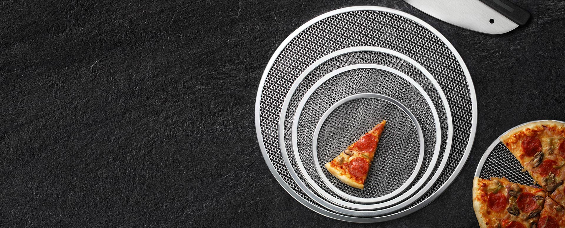 Alüminyum pizza ekranları